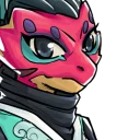 Sham, ninja bunglon, menghadap ke depan dengan shurikennya