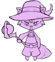 詠唱ポーズをとるキツネの魔法使いRuby