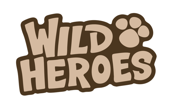 Wild Heroes logo with the game name and a paw